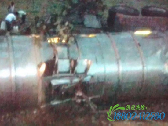 墨西哥一辆油罐车侧翻爆炸致2人死30人伤(图)