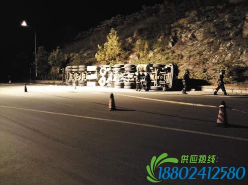 为躲小三轮30吨大罐车侧翻 重油流出近百米
