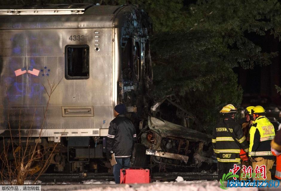 纽约客运火车与汽车相撞 致6人死亡12人受伤