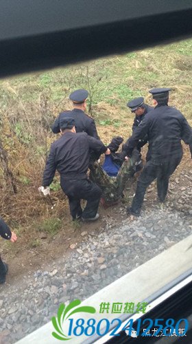 佳木斯一男子在铁道线上与火车相撞身亡(图)