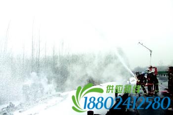油罐车冲断护栏翻进沟汽油泄漏火苗蹿起十多米