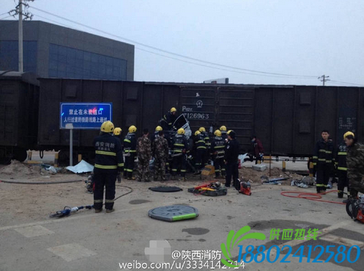 西安一轿车与火车相撞 轿车面目全非（组图）