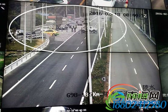 G98环岛高速189公里路段(海口往三亚方向)实施双向临时交通管制。