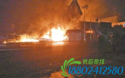 洛阳油罐车失控冲进汽车站侧翻起火 面目全非两死一伤(图)