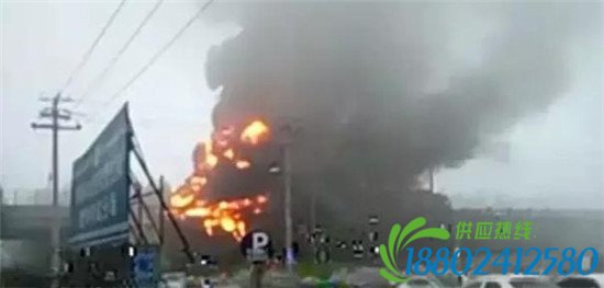 邯郸馆陶高速口附近发生车祸，疑似油罐车爆炸
