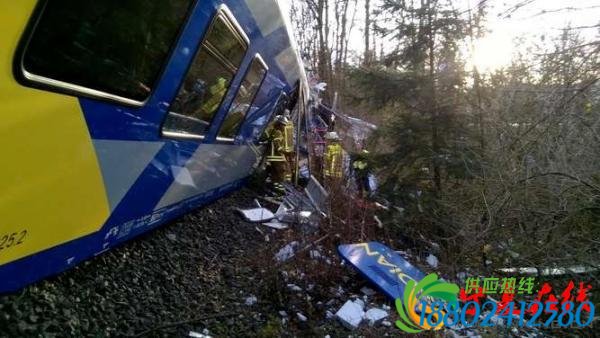 德国两辆火车相撞 伤者或多达百人(图)