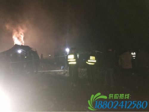 京港澳高速汨罗段油罐车爆炸事故现场(图)