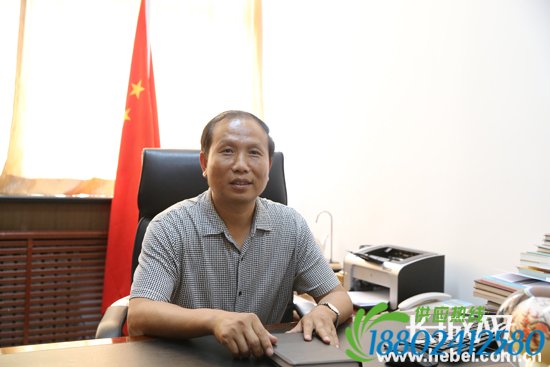 河北农业大学林学院党委书记卢振启接受本网记者采访。河北农大供图