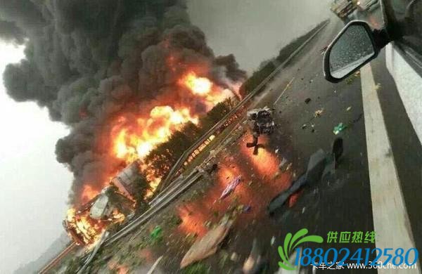 高速油罐车爆炸_山东高速油罐车爆炸_事故造成一死一伤 西禹高速油罐车爆炸