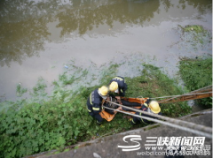 夷陵区油罐车撞断护栏 侧翻掉进小河