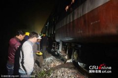 印度火车与大象相撞当场死亡 现场图曝光