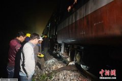 印度一火车与一头大象相撞 大象当场死亡(图)