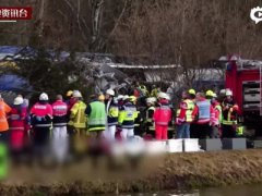 德国两列火车相撞致8死150多人伤55人重伤