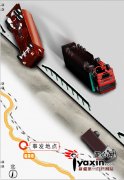 新疆吐乌大一车撞护栏 两车跟着翻 半挂货车四脚